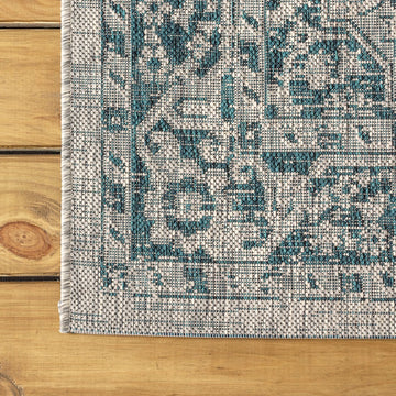 Rozetta Boho Medallion Textured Weave Indoor/outdoor Area Rug